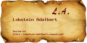 Lobstein Adalbert névjegykártya